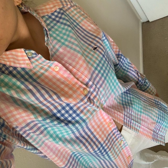 Vineyard vines Checkered Button-Up Shirt size xl - Picture 1 of 7
